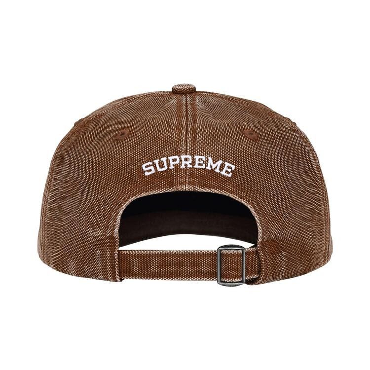 Supreme Pigment Coated S Logo 6-Panel Cap (SS26) Brown – boční pohled | Purekickz