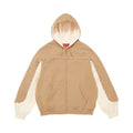 Supreme Piping Zip Up Hooded Sweatshirt Brown – hlavní pohled | Purekickz