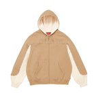 Supreme Piping Zip Up Hooded Sweatshirt Brown – hlavní pohled | Purekickz