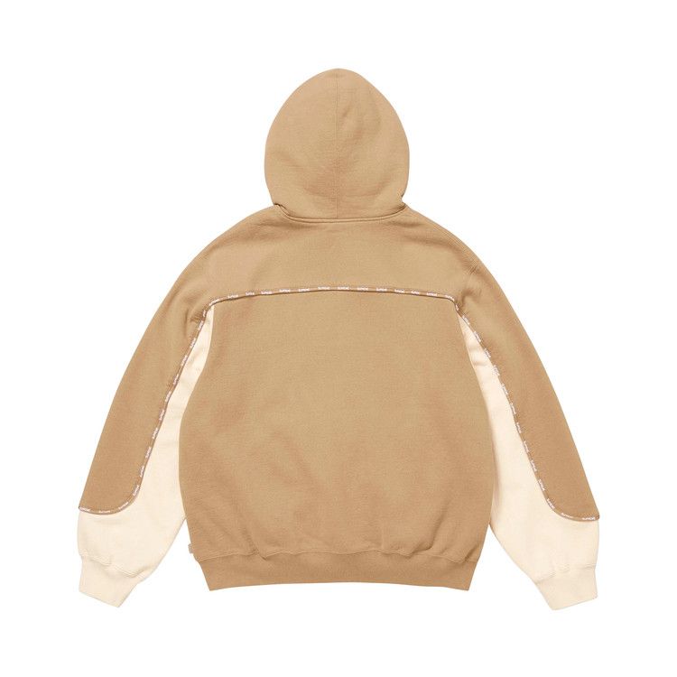 Supreme Piping Zip Up Hooded Sweatshirt Brown – boční pohled | Purekickz