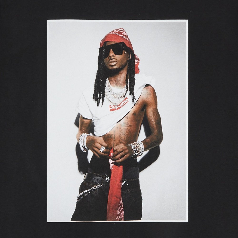 Supreme Playboi Carti Tee Black – boční pohled | Purekickz