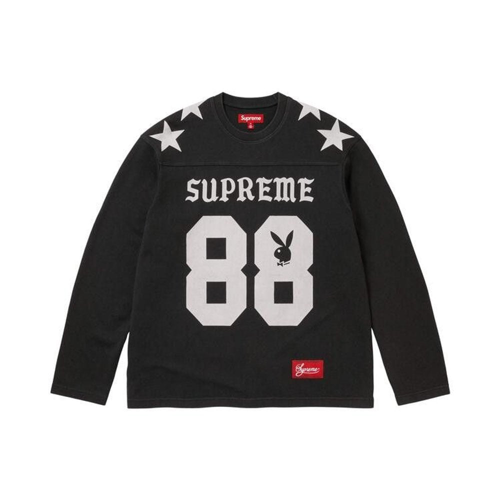 Supreme Playboy L/S Football Top Black – hlavní pohled | Purekickz