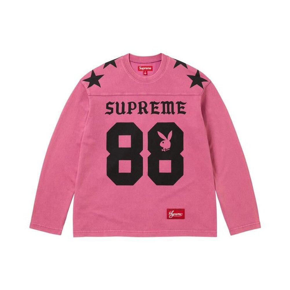 Supreme Playboy L/S Football Top Pink – hlavní pohled | Purekickz
