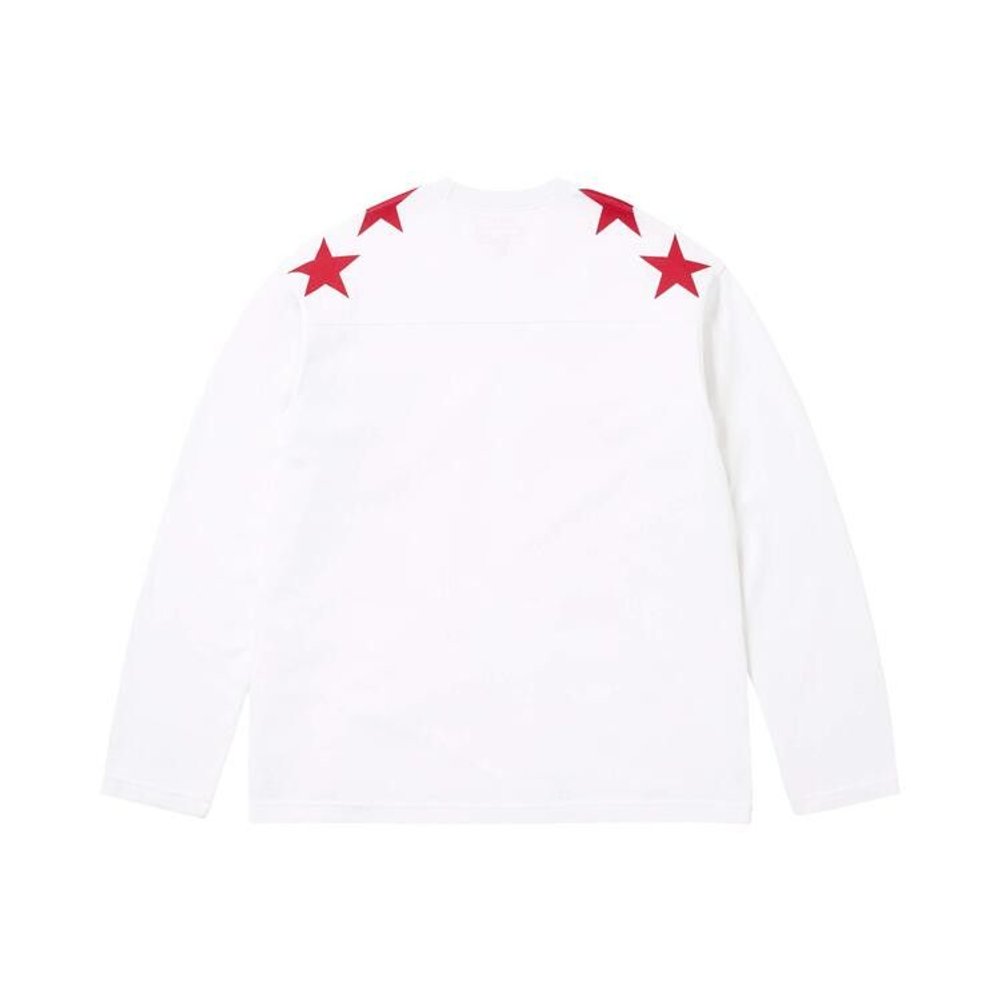 Supreme Playboy L/S Football Top White – boční pohled | Purekickz