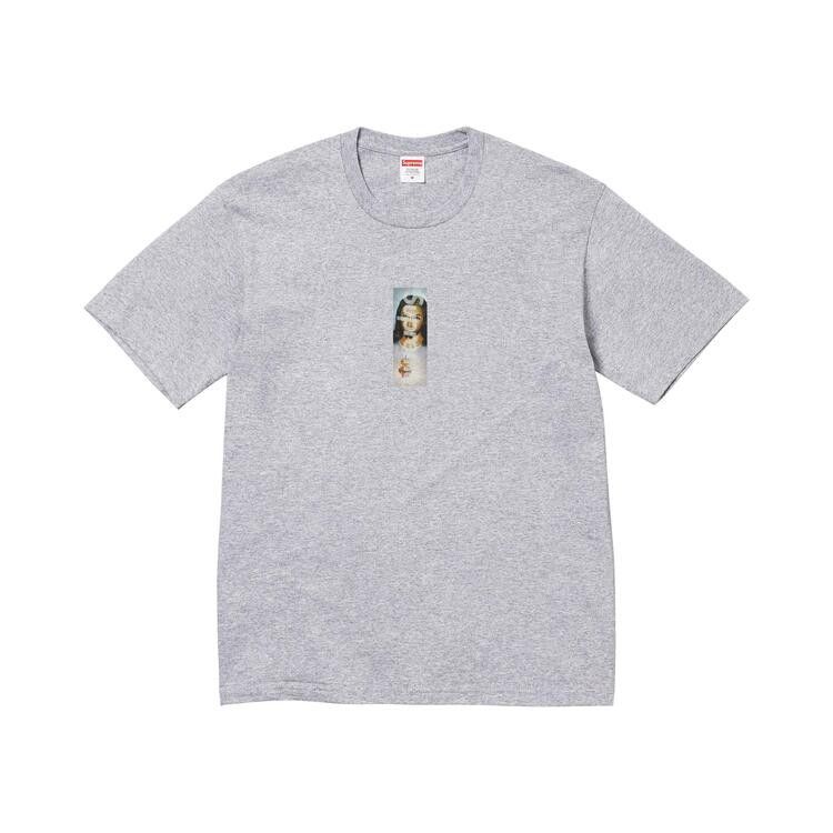 Supreme Prayer Card Box Logo Tee Heather Grey – hlavní pohled | Purekickz