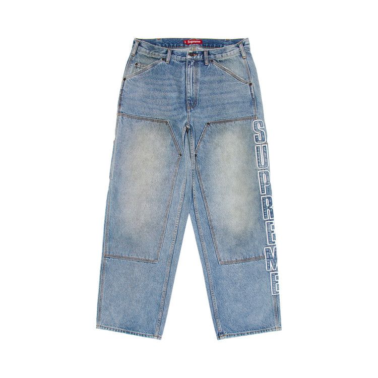 Supreme Reflective Double Knee Pant Denim – hlavní pohled | Purekickz