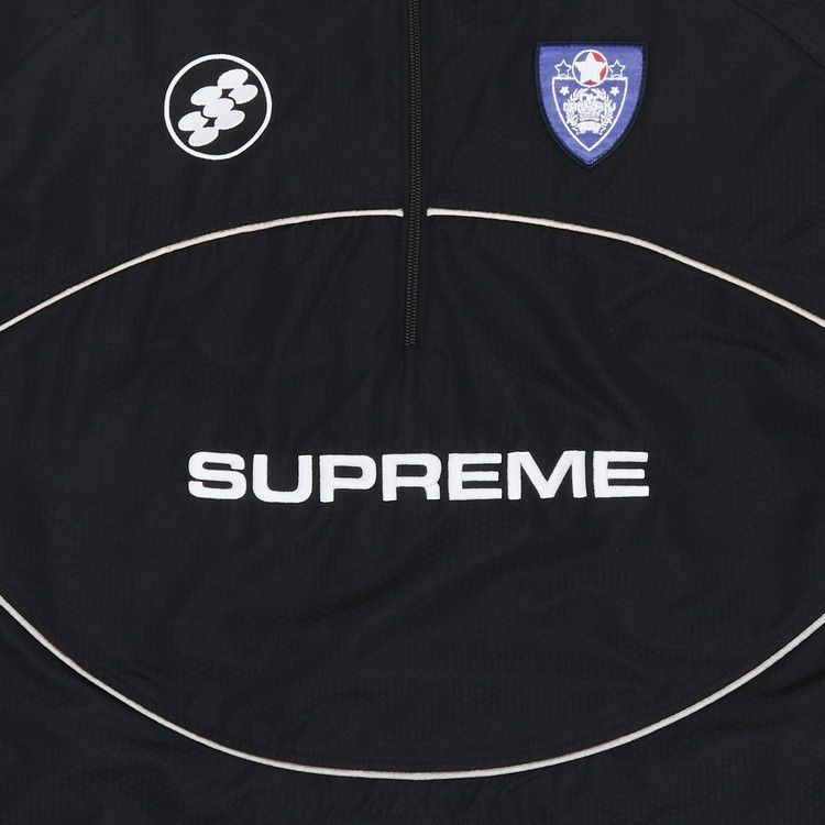 Supreme Reflective Piping Pullover Black – detail | Purekickz