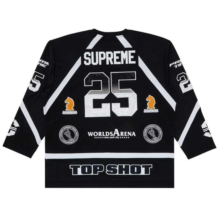 Supreme Rhinestone Hockey Jersey Black – boční pohled | Purekickz