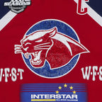 Supreme Rhinestone Hockey Jersey Red – detail | Purekickz