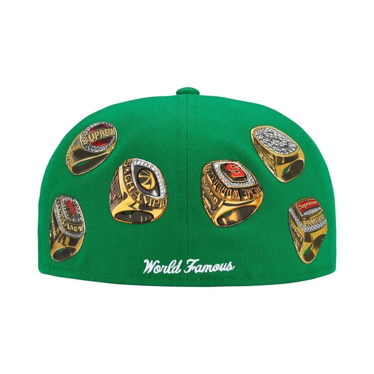 Supreme Rings Box Logo New Era Green – boční pohled | Purekickz