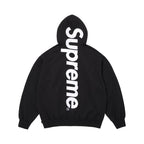 Supreme Satin Applique Hooded Sweatshirt (SS26) Black – boční pohled | Purekickz