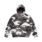 Supreme Satin Applique Hooded Sweatshirt (SS26) Snow Camo – hlavní pohled | Purekickz