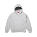 Supreme Satin Applique Hoodie Heather Grey – hlavní pohled | Purekickz