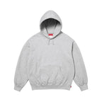 Supreme Satin Applique Hoodie Heather Grey – hlavní pohled | Purekickz