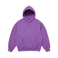 Supreme Satin Applique Hoodie Violet