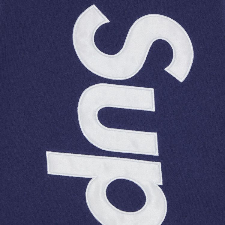 Supreme Satin Applique Sweatpant (SS26) Washed Navy – detail | Purekickz