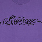 Supreme Script Tee Purple – boční pohled | Purekickz