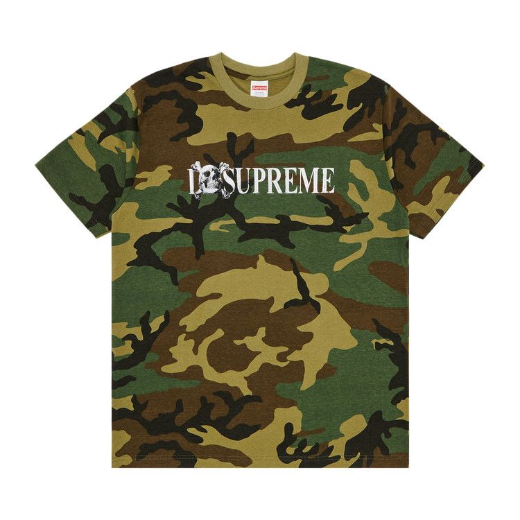 Supreme Skull Tee Woodland Camo