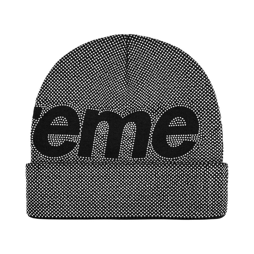 Supreme Studded Knockout Big Logo Beanie Black – boční pohled | Purekickz