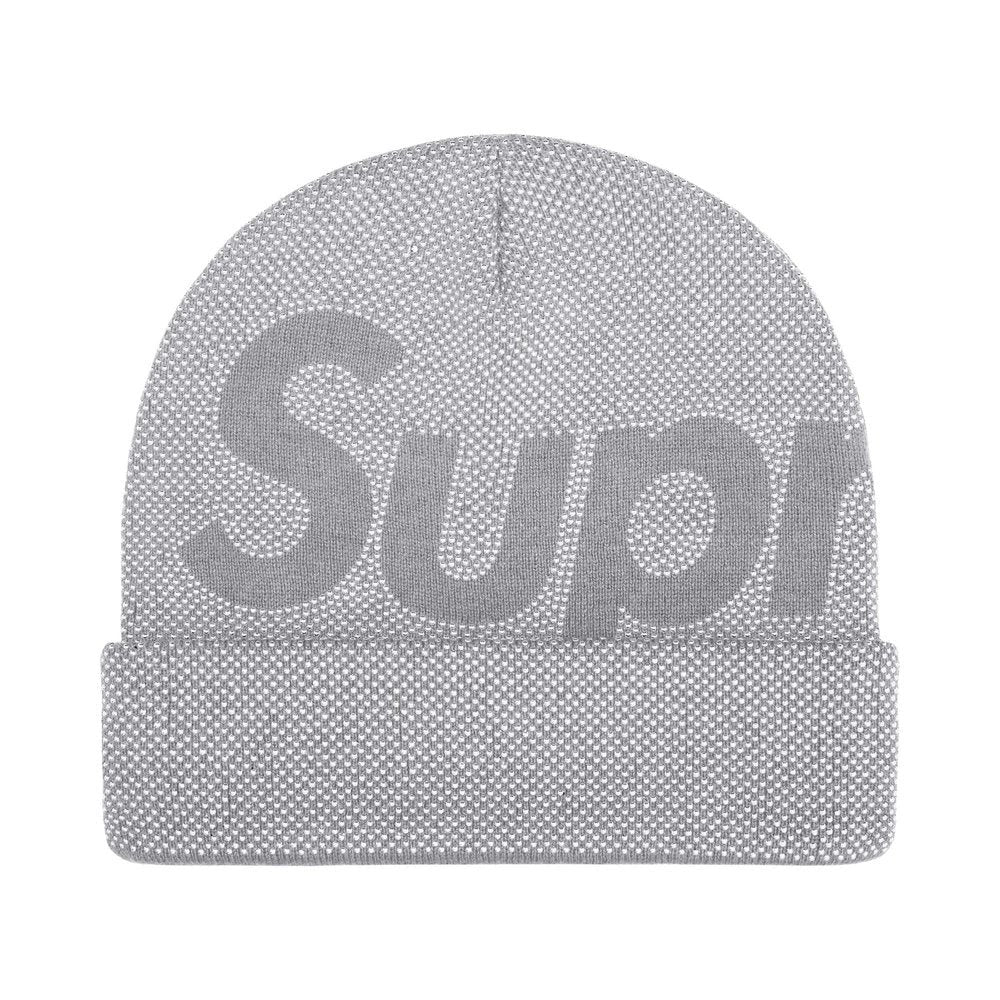 Supreme Studded Knockout Big Logo Beanie Grey