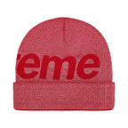Supreme Studded Knockout Big Logo Beanie Red – boční pohled | Purekickz