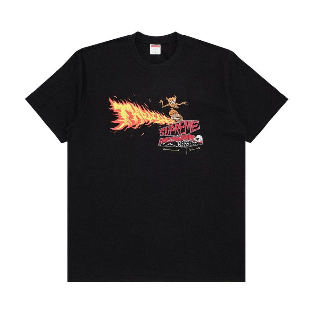 Supreme Thrasher Back Tail Tee Black – hlavní pohled | Purekickz