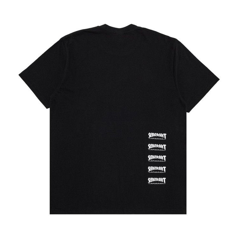 Supreme Thrasher Back Tail Tee Black – boční pohled | Purekickz