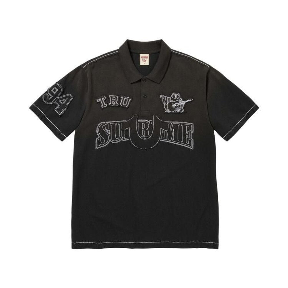 Supreme True Religion Applique Polo Black – hlavní pohled | Purekickz