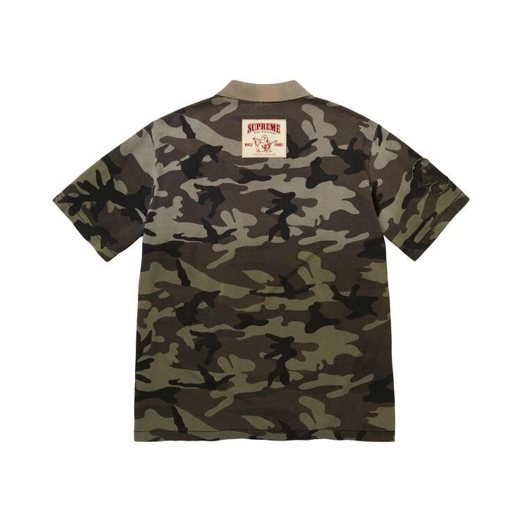 Supreme True Religion Applique Polo Olive Camo – boční pohled | Purekickz