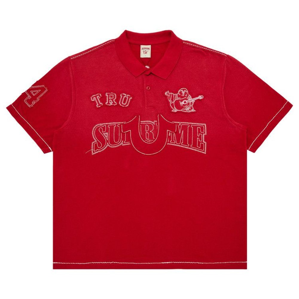 Supreme True Religion Applique Polo Red – hlavní pohled | Purekickz