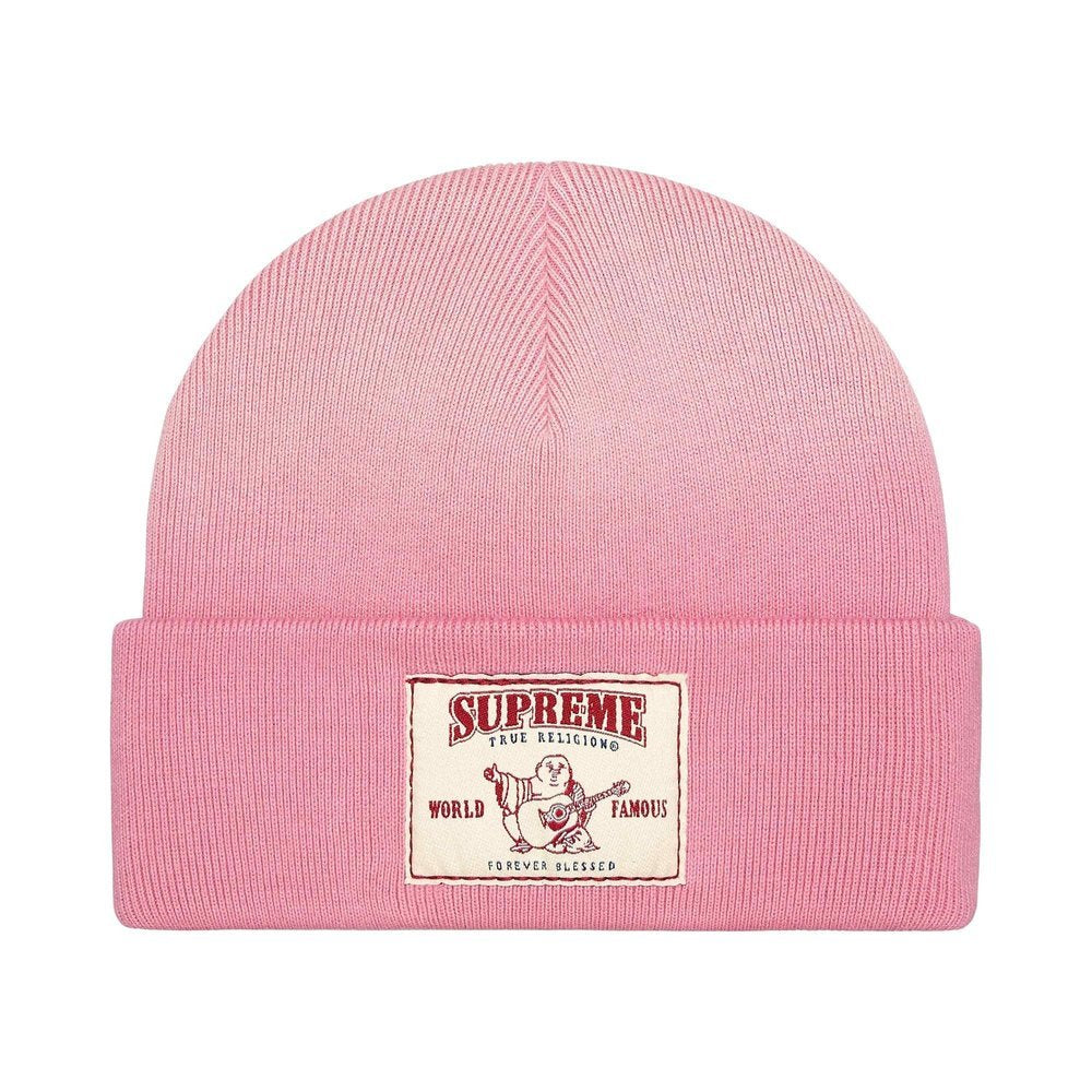 Supreme True Religion Beanie (FW25) Pink – boční pohled | Purekickz