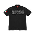 Supreme Twill Appliqué Polo Black – hlavní pohled | Purekickz