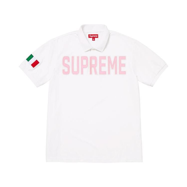 Supreme Twill Appliqué Polo White – hlavní pohled | Purekickz