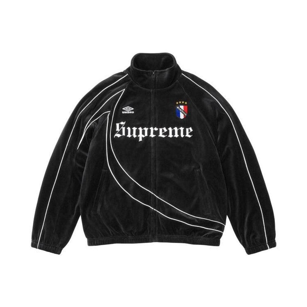 Supreme Umbro Velour Track Jacket Black