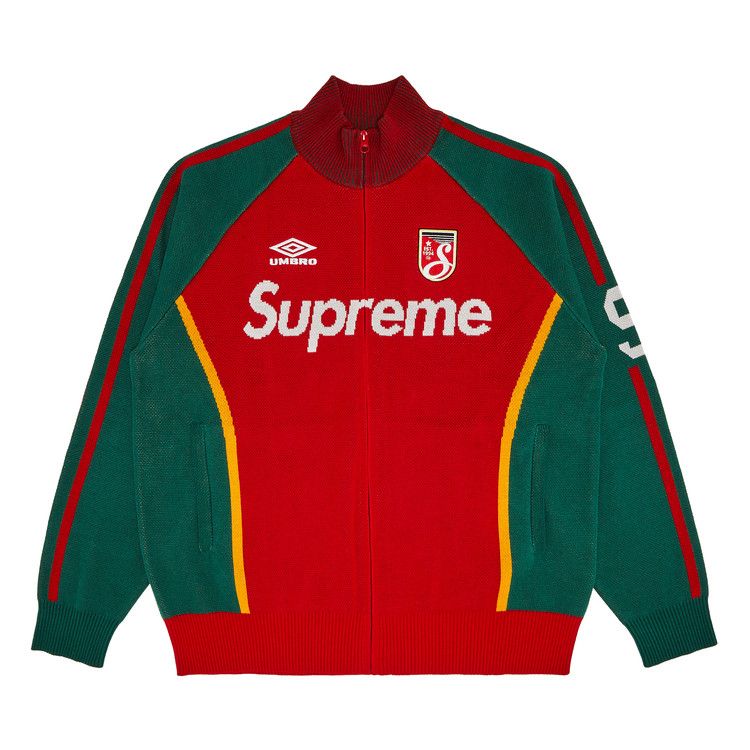 Supreme Umbro Zip Up Sweater Red – hlavní pohled | Purekickz