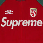 Supreme Umbro Zip Up Sweater Red – detail | Purekickz
