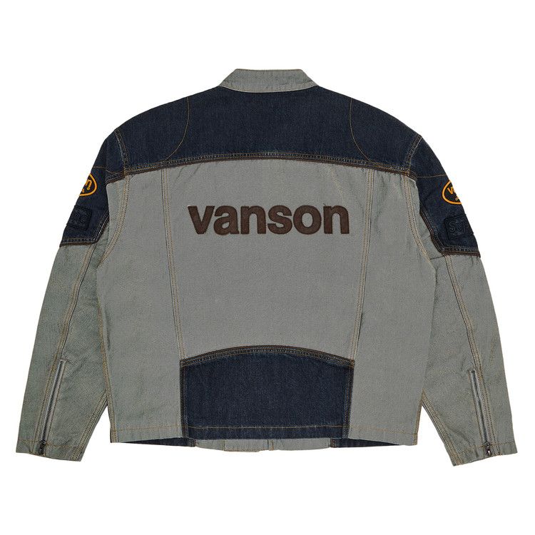 Supreme Vanson Leathers Cordura Cotton Jacket Denim – boční pohled | Purekickz