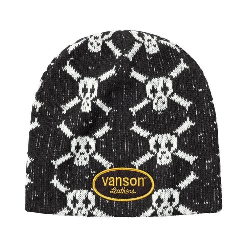 Supreme Vanson Leathers Skull Beanie Black