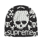Supreme Vanson Leathers Skull Beanie Black