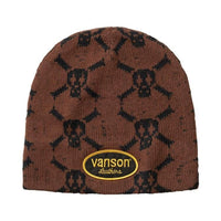Supreme Vanson Leathers Skull Beanie Brown – hlavní pohled | Purekickz