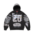 Supreme Warriors Appliqué Zip Up Hooded Sweatshirt Black – hlavní pohled | Purekickz