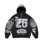 Supreme Warriors Appliqué Zip Up Hooded Sweatshirt Black – hlavní pohled | Purekickz