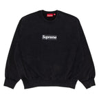 Supreme Washed Box Logo Crewneck Black – hlavní pohled | Purekickz