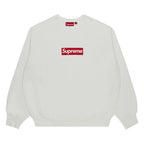 Supreme Washed Box Logo Crewneck White – hlavní pohled | Purekickz