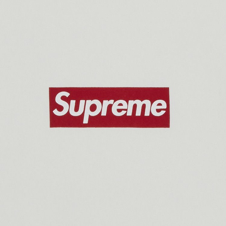 Supreme Washed Box Logo Crewneck White – boční pohled | Purekickz