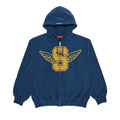 Supreme Wings Zip Up Hooded Sweatshirt Dark Blue – hlavní pohled | Purekickz