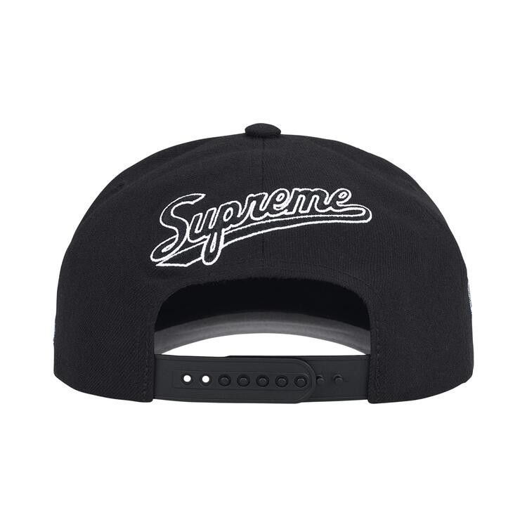 Supreme World Famous S Logo 6-Panel Black – boční pohled | Purekickz