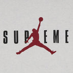 Supreme x Jordan Hooded Sweatshirt Ash Grey – detail | Purekickz
