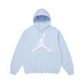 Supreme x Jordan Zip Up Hooded Sweatshirt Light Blue – hlavní pohled | Purekickz