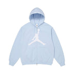 Supreme x Jordan Zip Up Hooded Sweatshirt Light Blue – hlavní pohled | Purekickz